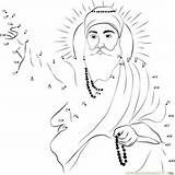 Dot Gurpurab Happy Dots Connect Sikh Kirpan Worksheet Printable Nanak Guru Jayanti sketch template