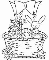 Easter Coloring Pages Eggs Egg Basket Hard Colouring Sheets Chicks sketch template
