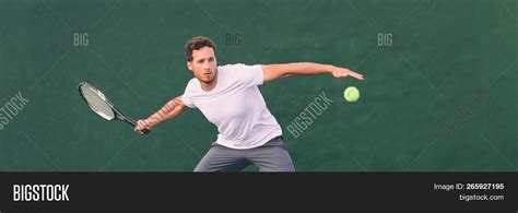 tennis game man image and photo free trial bigstock