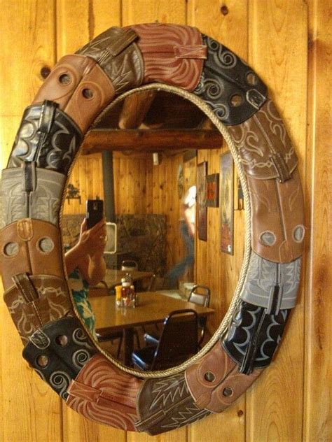 diy cowboy boot mirror frame wonderfuldiycom  boots cowboy boot crafts western crafts