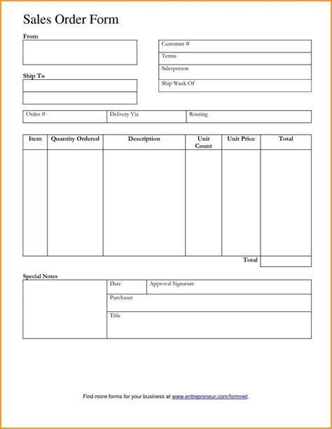 top simple order form template derrick website