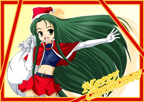 Christmas Fang Green Hair Long Hair Suzumiya Haruhi No
