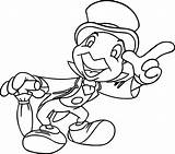 Cricket Jiminy Coloring Pages Clipartmag Drawing sketch template
