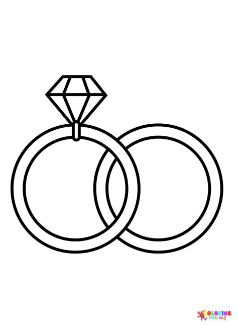 wedding rings  heart coloring pages wedding ring coloring pages