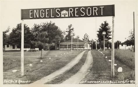 engels resort postcard wisconsin historical society
