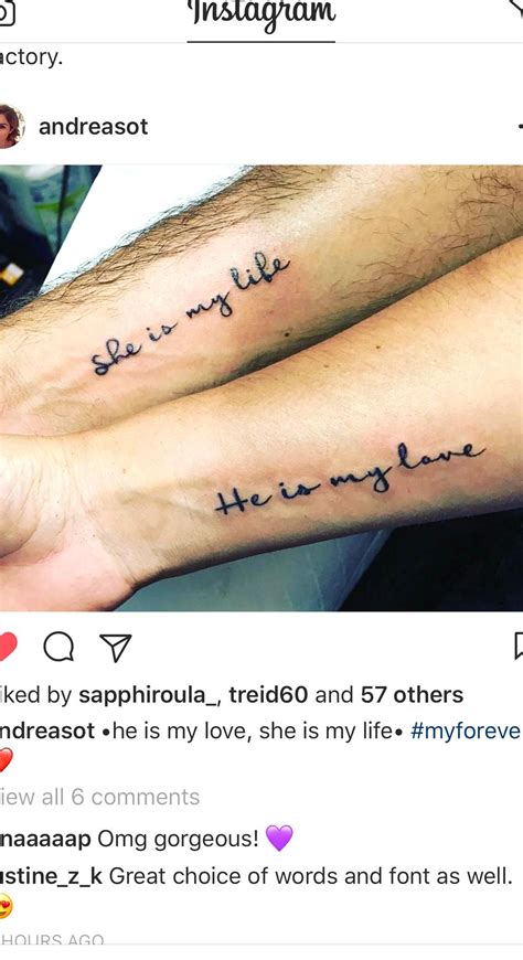Tattoo Idee Man Vrouw Marriage Tattoos Wife Tattoo Cute Couple Tattoos
