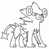 Luxray Coloring Pokemon Pages Lineart Template sketch template
