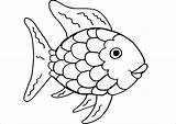 Fish Coloring Funny Pages Getcolorings Color Rainbow sketch template