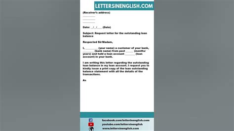request letter  outstanding loan balance letter  remaining