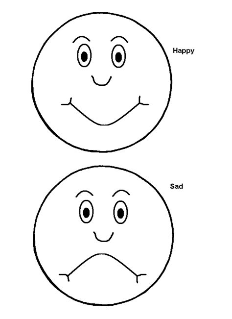 happy  sad coloring pages coloring pages