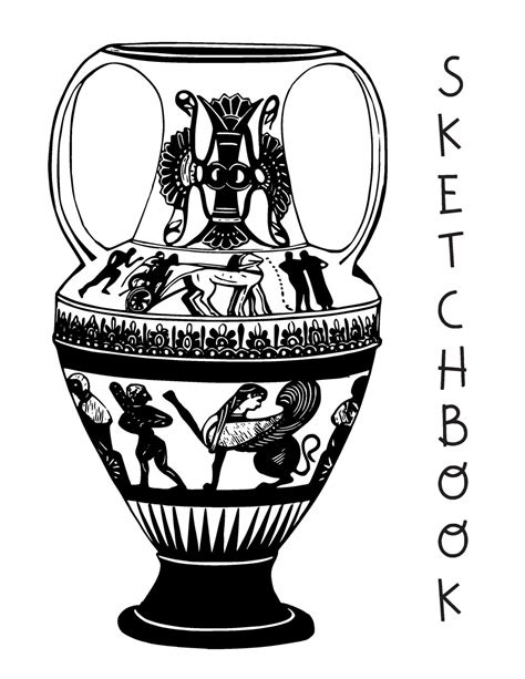 greek vases drawing decor