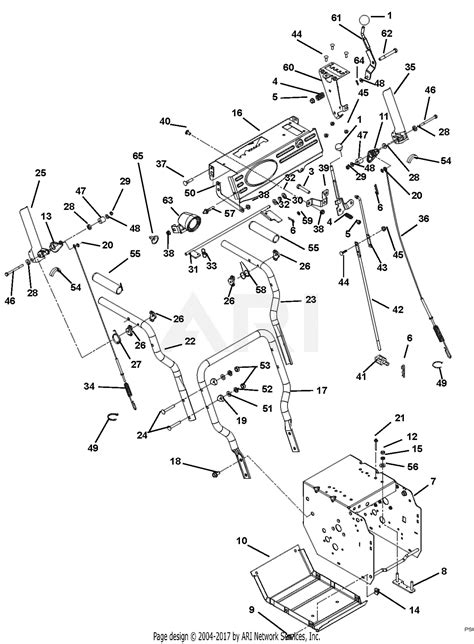 ariens    deluxe  parts diagram  handlebars  controls