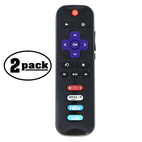pack replacement fs compatible  roku smart tv remote control  tcl tv compatible