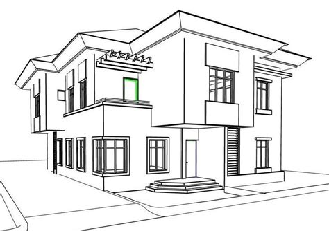 sketsa rumah  mudah digambar homecare