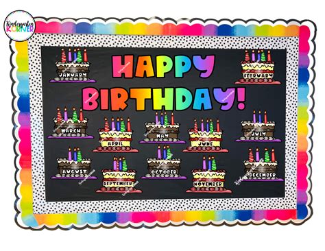 create  birthday bulletin board kindergarten korner