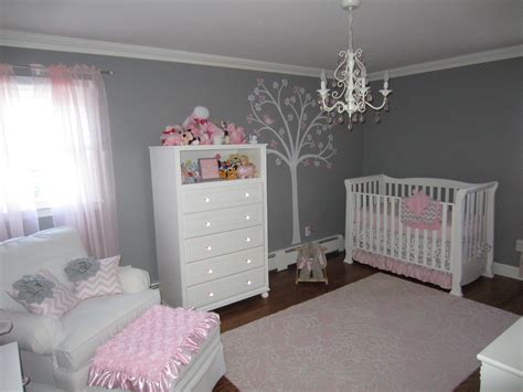 pink  gray classic  girly nursery project nursery
