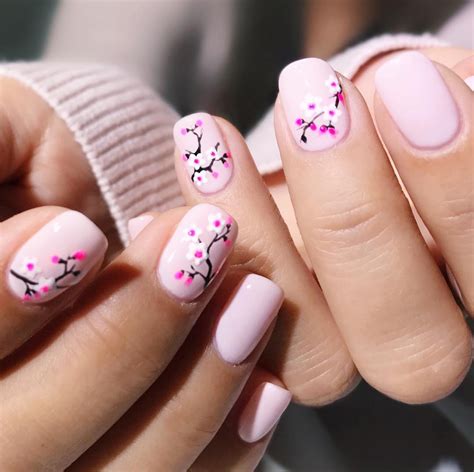 cherry blossom nails cherry blossom nails romantic nails cherry
