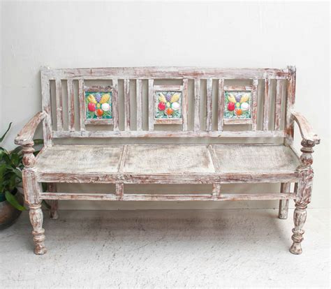 indian outdoor bench seat jn barron imports