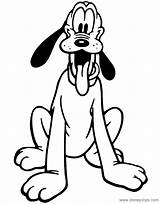 Pluto Disneyclips Coloring Honden sketch template