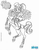 Coloring Monster High Freaky Fusion Trotter Avea Centaur Pages Hellokids Print Color Divyajanani sketch template