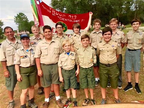 boy scout troop  returns victorious  summer camp church