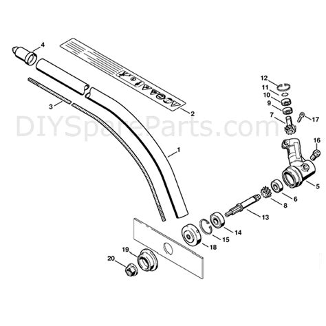 stihl fc  edger fc  parts diagram fc  drive tube assembly