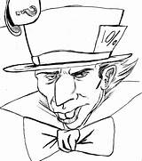 Hatter Mad Hat Pages Top 2010 Coloring Template sketch template