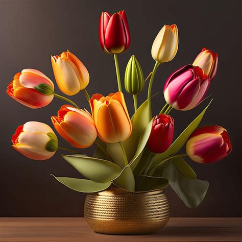 premium ai image tulips