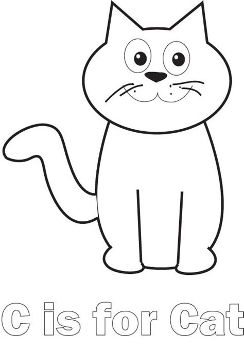 cat coloring page cat coloring pages abc letter fun preschool