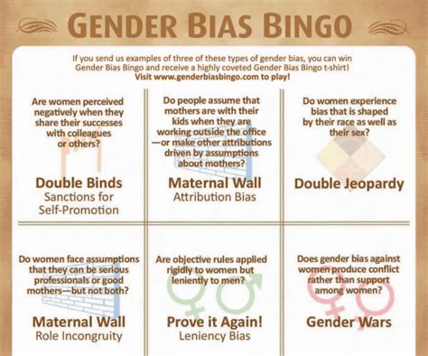 Gender Bias Bingo