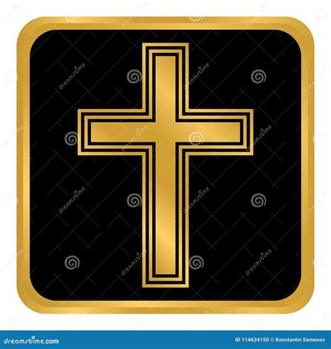religious cross button stock illustration illustration  catholicism