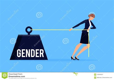 gender business concept of discrimination in a flat style with stock
