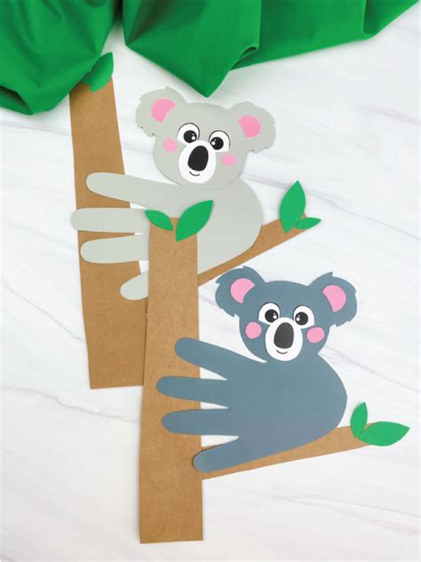 koala printable template easy paper plate craft  kids  heart