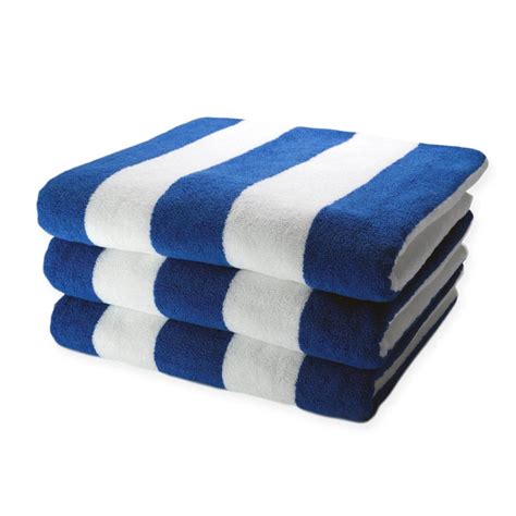 pool towel blue stripe australian accommodation supplies
