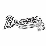Braves Atlanta Stencil Coloring Logo Pages Baseball Mlb sketch template