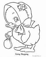 Easter Coloring Pages Duck Ducks Bunny Chick Cute Printing Help Chicks Google sketch template