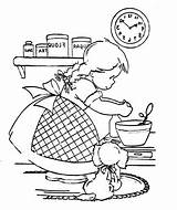 Cooking Coloring Embroidery Girl Patterns Book Flickr Hand Vintage Puppy Kitchen Playingwithbrushes Sharing Stitching Kids Choose Board Fashioned Old sketch template