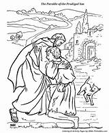 Prodigal Son Coloring Pages Bible Parable Parables Jesus Drawing Printables Kids School Sons Luke Story Colouring Stories Sunday Crafts Print sketch template