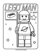 Lego Man Space Coloring Launch Near Real Into sketch template