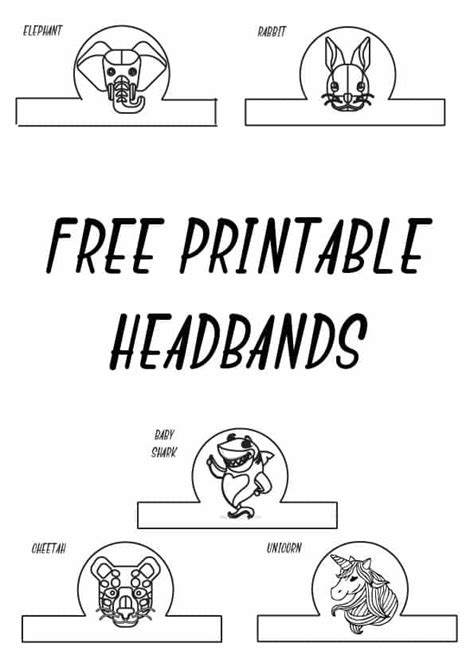 paper headband template printable