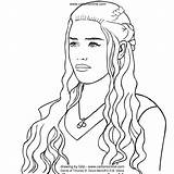 Daenerys Targaryen Thrones Coloring Colorare sketch template