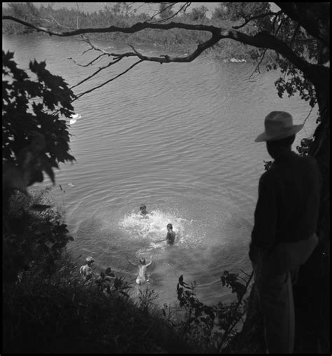 boys  play    swimming hole side    unt digital library