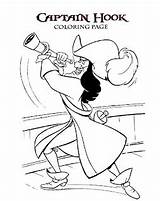 Hook Captain Coloring Pages Pan Peter sketch template
