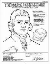 Coloring Thomas Jefferson Pages Presidents Independence Declaration President Printable American Book Print Facts Getcolorings Divyajanani Color Worksheet sketch template
