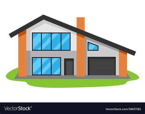 facade modern luxury house royalty  vector image