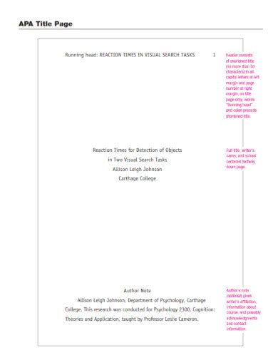 title page examples format  examples