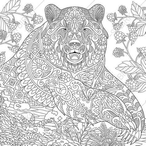 coloring pages  adults grizzly bear adult coloring pages animal