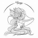 Coloring Virgo sketch template