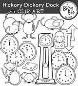 Dickory Hickory Dock sketch template