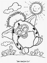 Coloring Pages Coloringbookfun Cool Furby sketch template